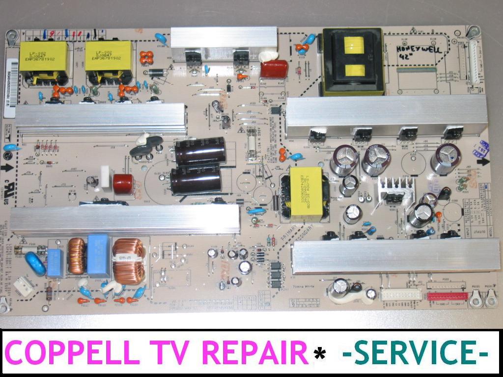 LG 42LG30UD power supply board repair service for TV not powering on