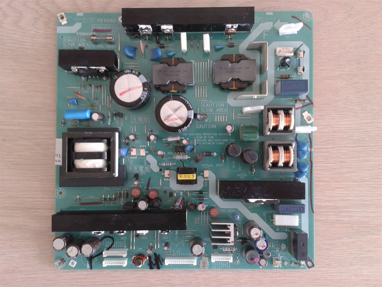 42XV540U Toshiba power supply board repair service dead TV or dark
