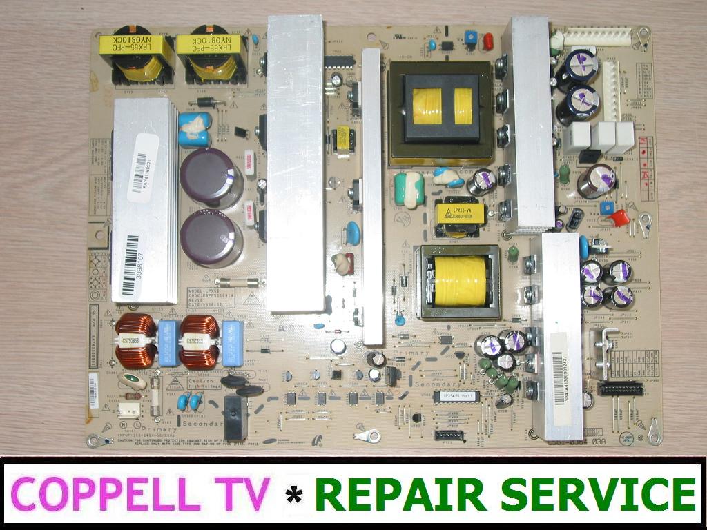 Zenith Z50PG10UA plasma TV power supply board repair service Coppell