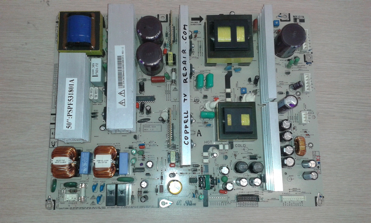 SAMSUNG HPT5054X/XAA HPT5054 POWER SUPPLY BOARD REPAIR SERVICE FOR