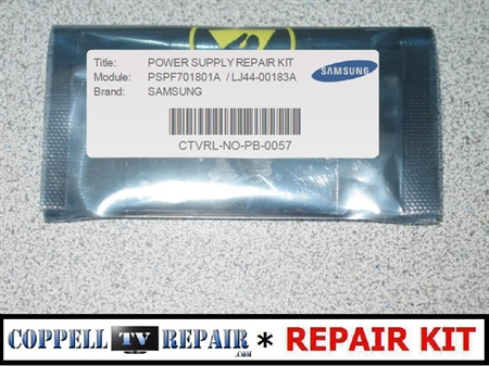 Picture of Samsung PN58A550S1FXZA power supply PSPF701801A BN44-00183A repair kit for TV clicking and failing to start
