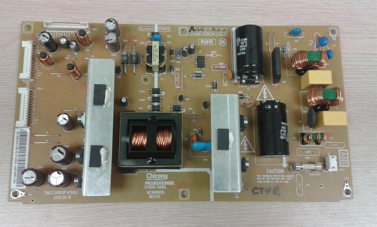 Toshiba 40E200U power supply board repair service for intermittent