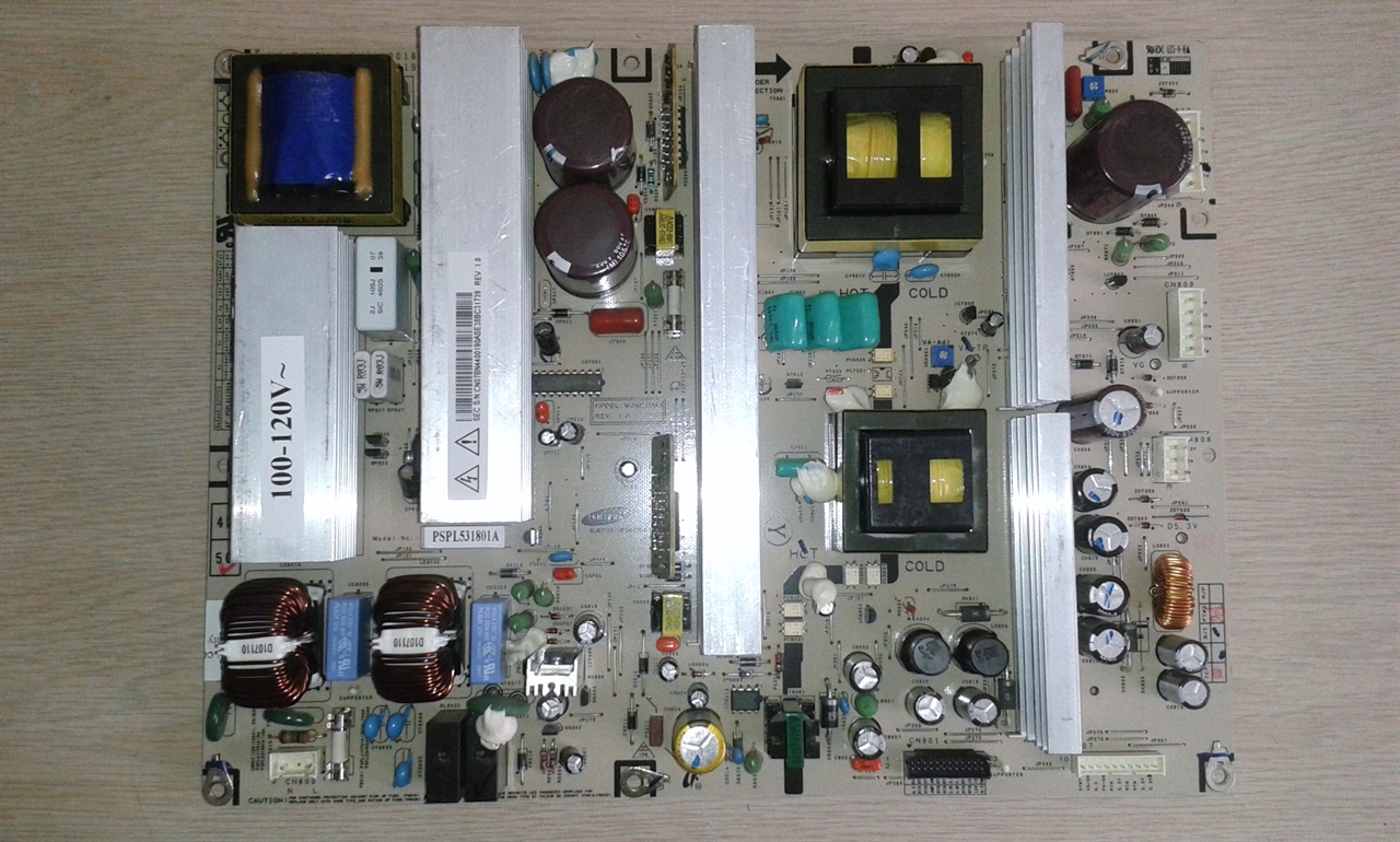 Repair service for Samsung BN4400188A / PSPL411701A power supply board causing dead or clicking