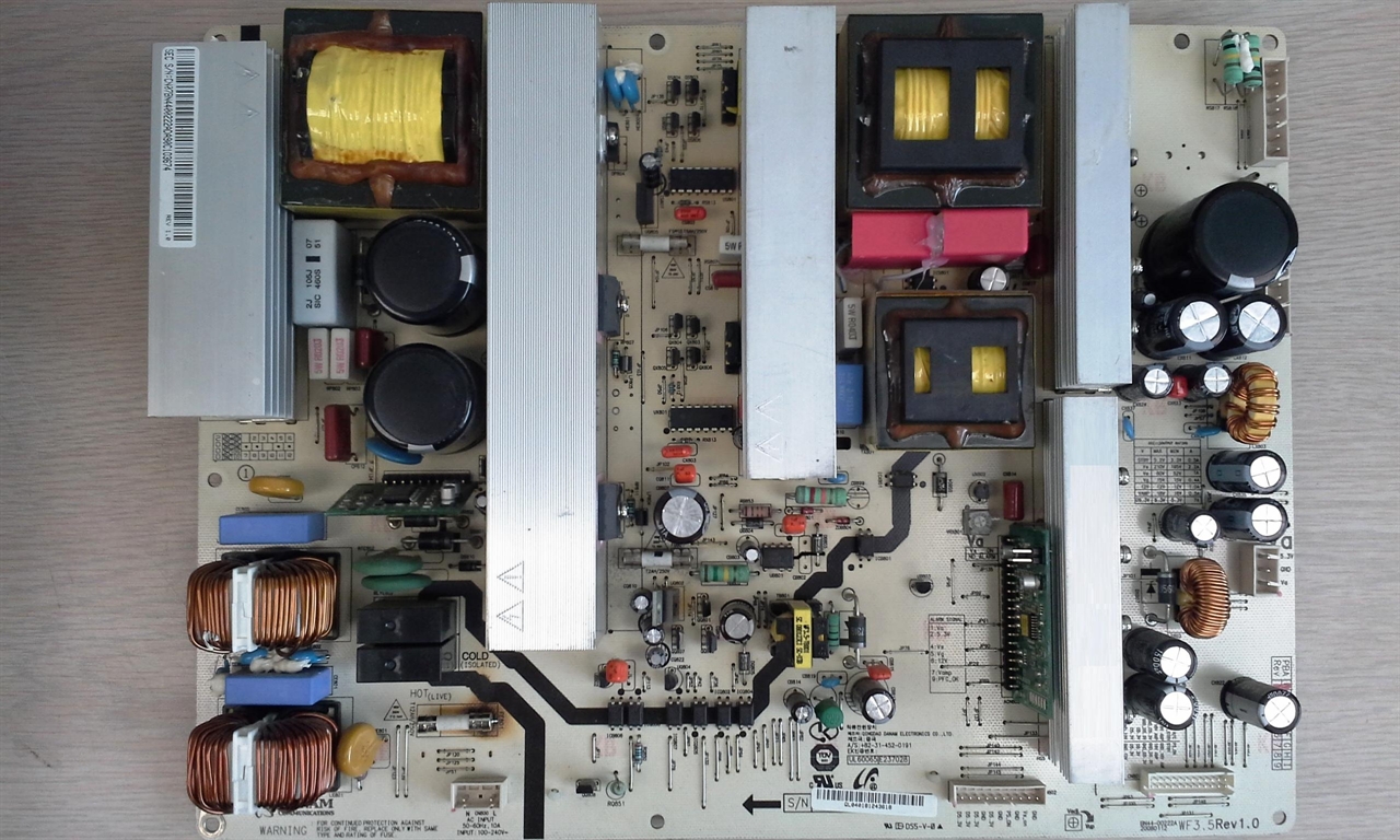 Repair service Samsung PN50A530S2FXZA / PN50A530S2 power supply causing