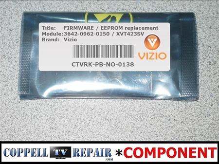 Picture of Vizio XVT423SV main board 3642-0962-0150 / 3642-0962-0395 EEPROM / NAND flash / firmware IC ONLY