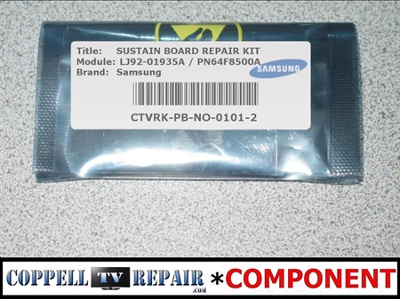 Picture of Samsung PN64F8500AFXZA repair kit for Y-Main LJ92-01935A / BN96-25216A causing TV slow start, no image, Vs dropping down