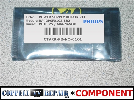 Picture of Repair kit for BA4GP0F0102 1 / A4GP2021 power Philips 40PFL4609/F7, 40PFL4609/F7  causing dead TV problem