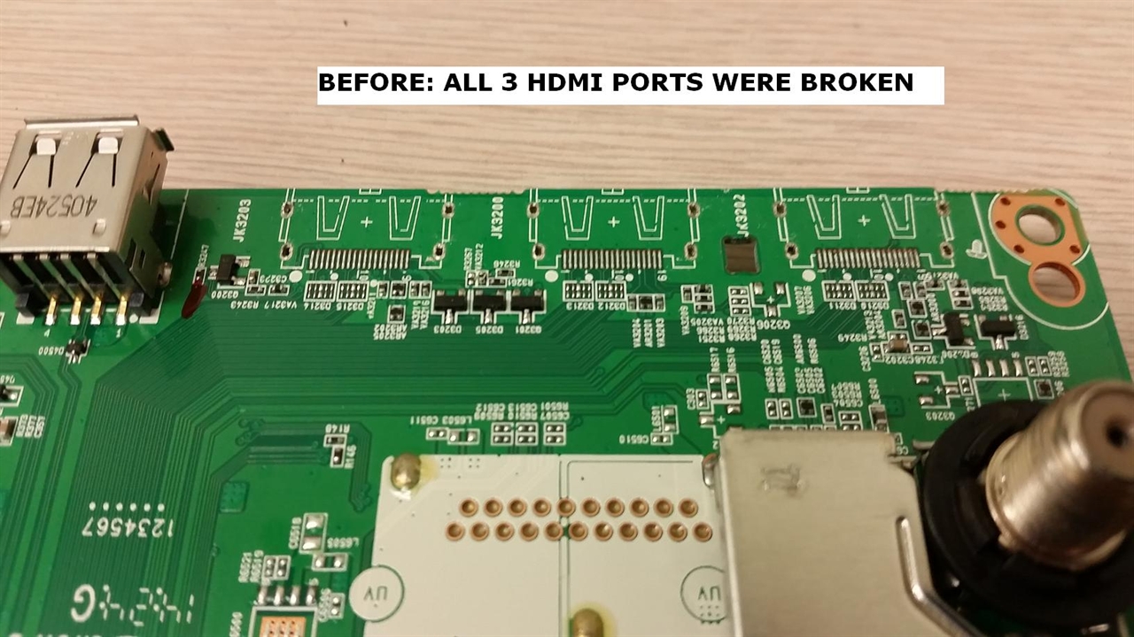 EAX65363904(1.1) based main board HDMI port repair service for LG LED