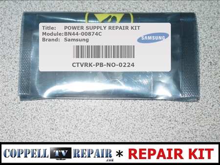 Picture of Repair kit for BN44-00874C /  BN44-00874D / BN44-00874E / BN44-00874F power supply for Samsung UN75NU6900FXZA, UN75NU6950FXZA, UN75Q6FNAFXZA and others