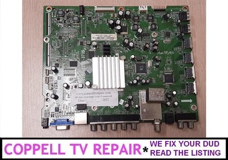 Picture of Repair service for Vizio M420SV main board 3642-1252-0150 / 3642-1252-0395 / 0171-2272-3715 causing dead TV, hung on Vizio splash screen, slow response, no sound or no HDMI